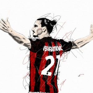 Digital drawing Zlatan Ibrahimovic