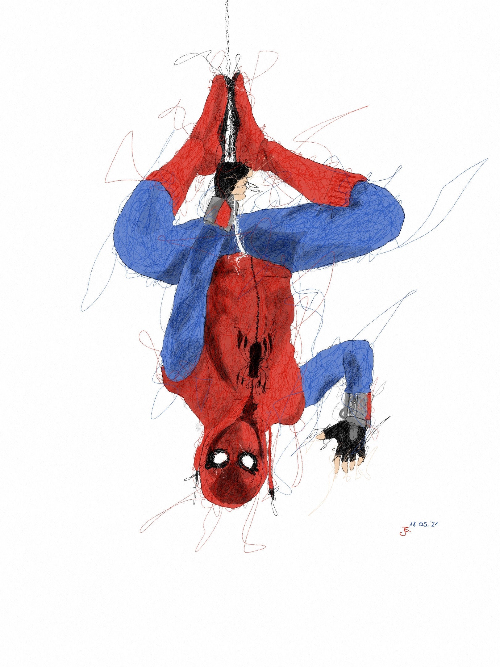 Digital Drawing Spider Man - Etsy