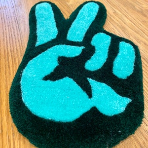 Peace Sign Tufted Rug Wall Hanging - Etsy