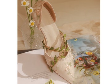 Fairy music Woman High Heels Women Shoes Pumps Stilettos Shoes for Women Wedding Shoes Stitching Color Sandals,Apricot,15