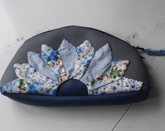 Floral zip up makeup bag