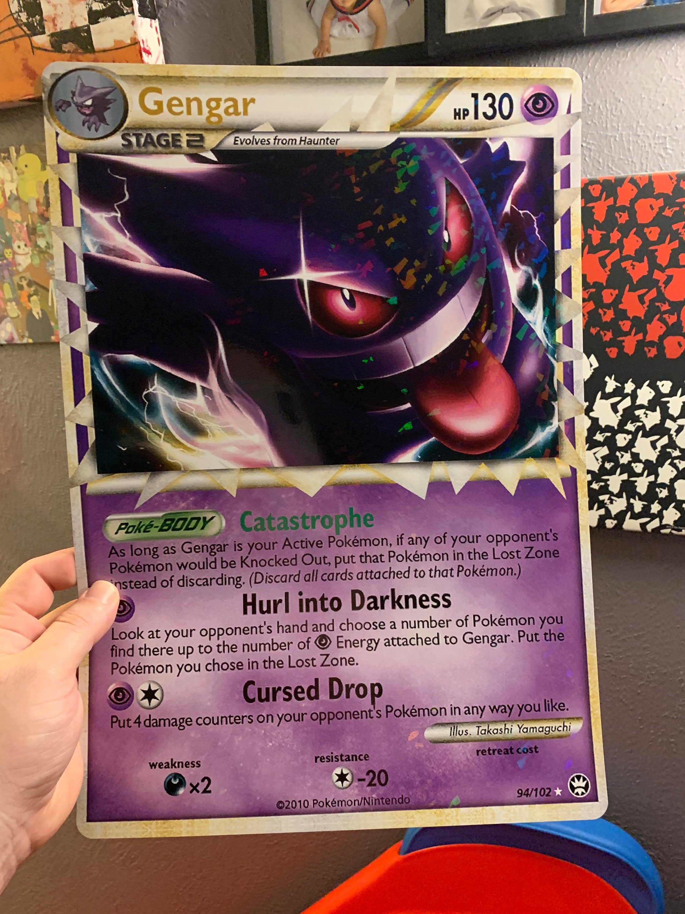 15.2" X 11" Custom Jumbo Pokemon Card Gengar 94/102 Prime HOLO - Etsy