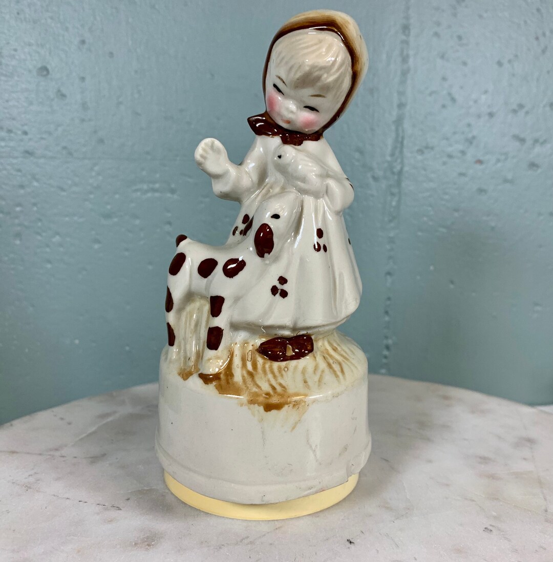 Vintage Spinning Music Box Vintage Porcelain Spinning Music Box With
