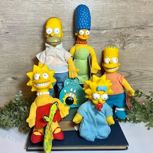 Vintage 1990s complete set of Simpsons dolls