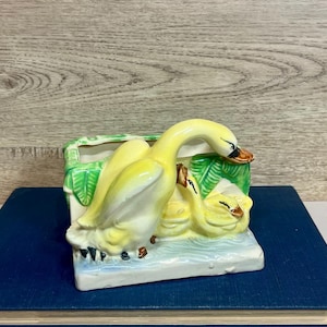 Vintage Ceramic Swan Planter