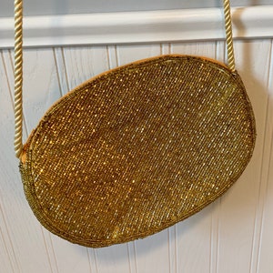 Vintage beaded gold purse