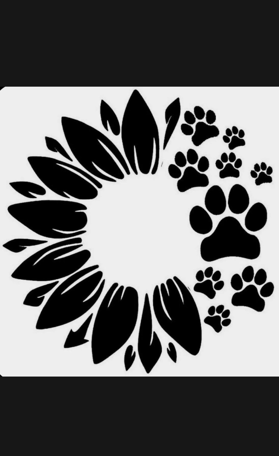 Sunflower Dog Prints White Vinyl Decal Sticker Etsy
