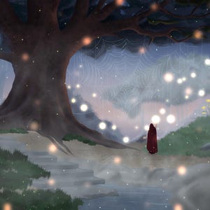 La Tejedora de Sueños / Impresión de Arte de Fantasía Pastel / Decoración de Pared Etérea / Ilustración Suave y Fantasiosa / Impresión de Fantasía de Edición Limitada