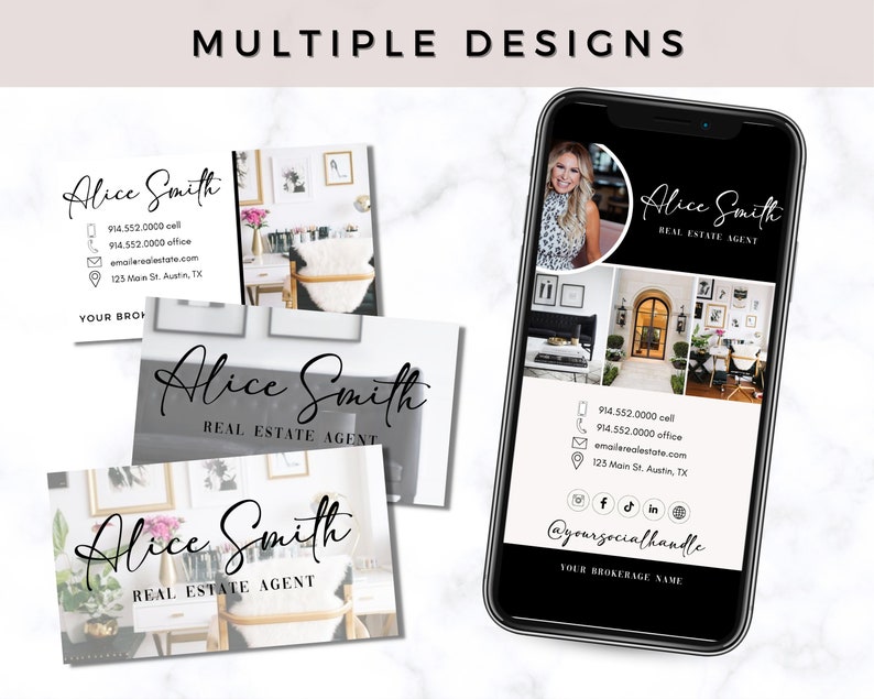 Digital Business Card Real Estate Digital Business Card Etsy