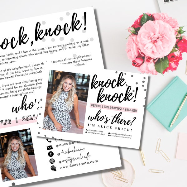 Real Estate Door Knock Flyers Etsy