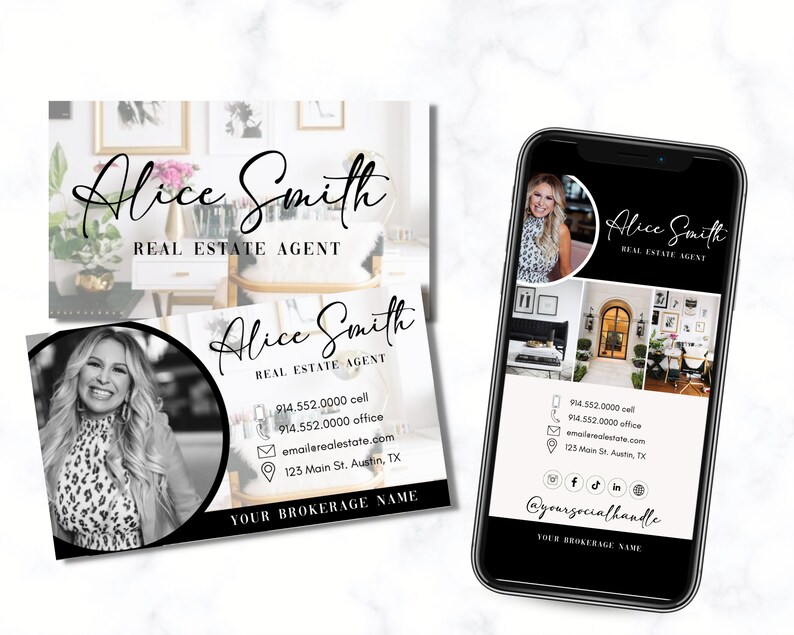 Digital Business Card Real Estate Digital Business Card Etsy