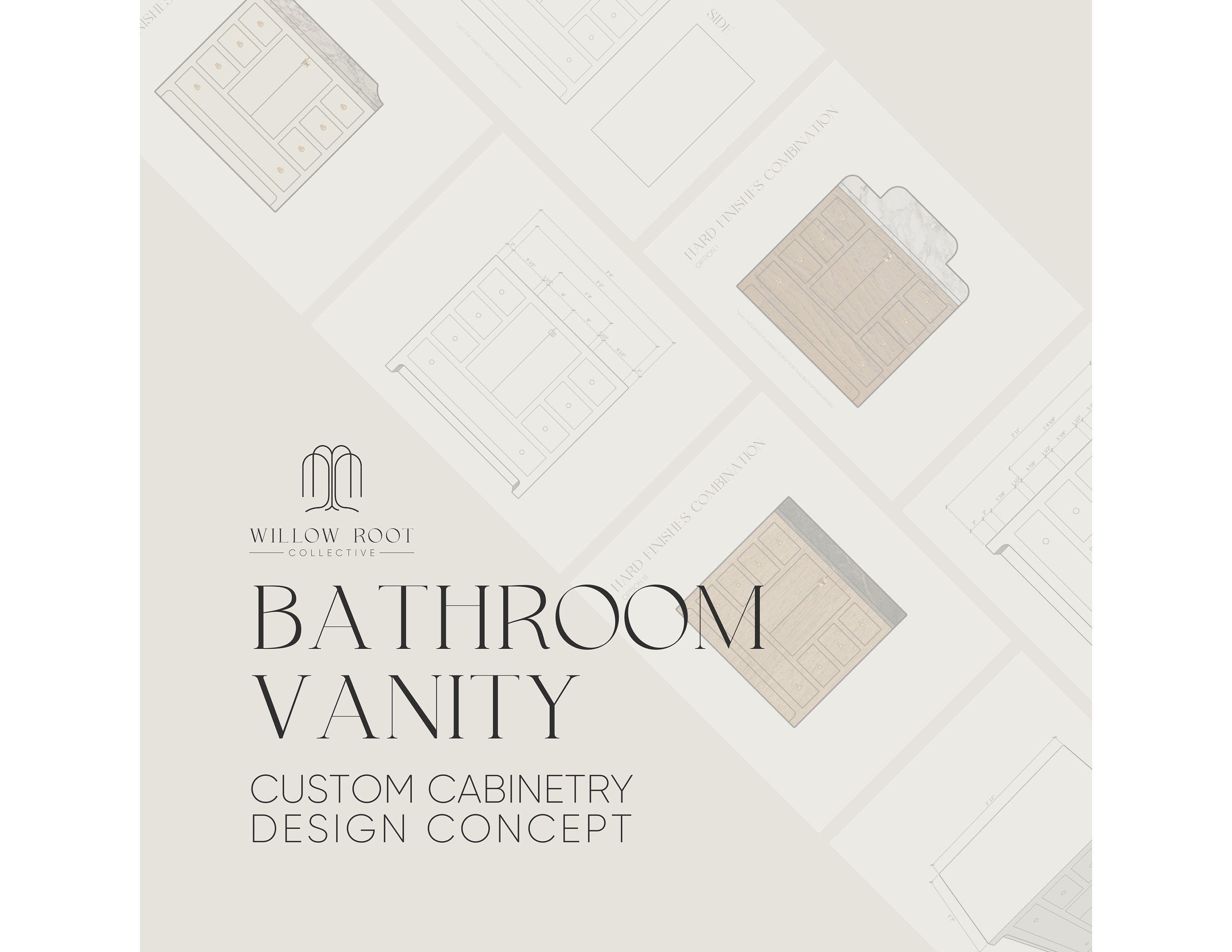 Bathroom Vanity Custom Cabinetry Design Concept | Vanity Design for Cabinetmaker Reference