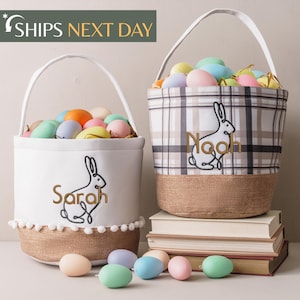 Personalisierter Osterkorb | Personalisierter Osterkorb | Handgemachter Osterei-Korb | Kleine Jungen Ostergeschenke | Personalisierte Ostertaschen