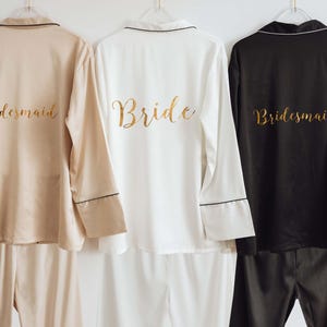 Bridesmaid Pajamas Pants, Bridesmaid Gifts, Bridal Party, Silky pajamas, Maid of Honor Gifts, Bridesmaid PJs, Bridesmaid proposal&lt;D&gt;