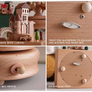 Christmas Gift for Toddler: Custom Engraved Wooden Train Music Box image 4