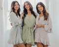 Personalized Ruffle Robe | Bridesmaid Robes | Custom Bridal Robe | Wedding Robes | Bridesmaid Proposal | Kimono Robe | Bachelorette Party<D>