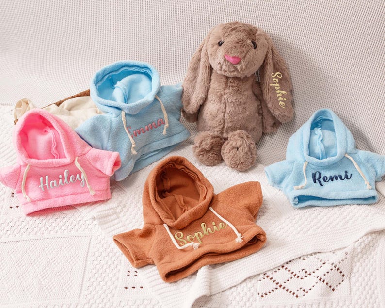 Personalized Bunny for Baby, Embroidered Stuffed Animal, Baby First ...