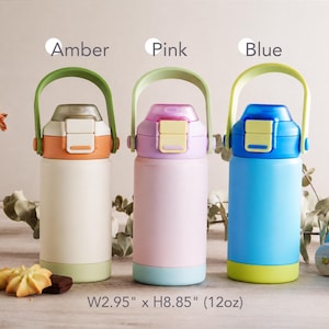 Back to School Gifts, Personalized Kid Water Bottle with Straw, Engraved Kids Name Tumbler [KT02] [R] image 4