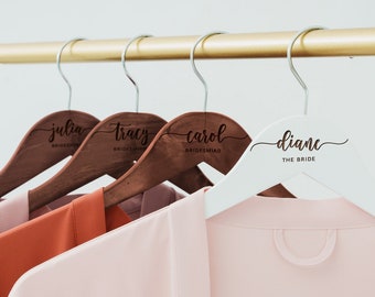 Personalized Groomsman Hangers | Custom Name Engraved Wooden Hanger | Best Man Gifts | Groomsman Proposal | Wedding Hangers