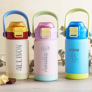 Personalized Kid Water Bottle, Custom Laser Engraved Kids Bottles, Kids School Gift, Kid Water Bottle, Back to School Gifts for Kids&lt;D&gt;