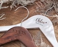 Bridesmaid Gift Set Custom Wooden Hanger, Personalized Bulk Wedding Dress Display