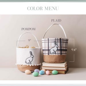 Personalized Baby Gift Basket, Nursery Room Decor, Newborn Gifts, Bunny Easter Bucket image 5