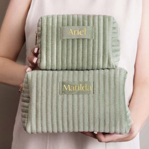 Personalized Makeup Bag, Custom Bridesmaid Gift, Best Friend Gift Idea, Custom Cosmetic Bag, Valentines Gift for Her, Personalized Gift image 8