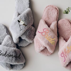 Personalized Slippers, Mothers Day Gift, Bridesmaid Slippers, Bridal Slippers, Bachelorette Party Gifts, Bridal Party Gifts