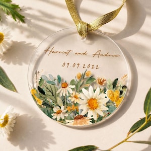 Custom Engagement Gift, Wedding Ornament, Christmas Ornaments, Personalized Anniversary Gifts
