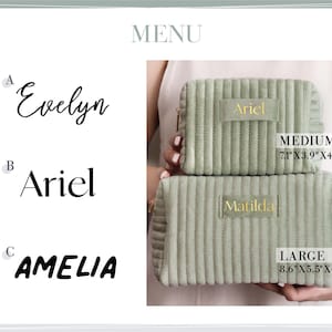 Personalized Makeup Bag, Custom Bridesmaid Gift, Best Friend Gift Idea, Custom Cosmetic Bag, Valentines Gift for Her, Personalized Gift image 4