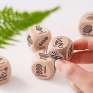 Food Take out Dice, Custom  Decision Dice, Anniversary Gifts, Valentines Gifts Ideas, Personalized Gift for Couples, Foodie Gift Ideas