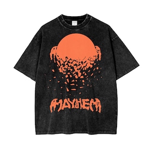 MAYHEM Mirror Ball Lady Gaga Oversize Snow Washed T-Shirt