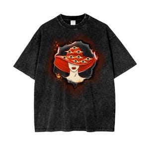 Lady In Red MAYHEM Lady Gaga Oversize Snow Washed T-Shirt