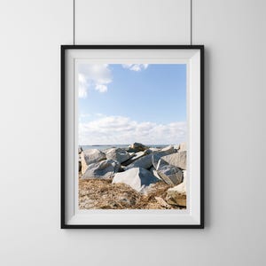 Sullivan&#39;s Island Beach Charleston Harbor Landscape - Southern Coastal Decor, Lowcountry Landscapes, Charleston SC Print, Charleston Print