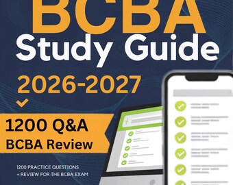 BCBA Study Guide: 1200 Q&A + Online Exam Simulator + Review + Bonus | BACB Board Certified Behavior Analyst Exam