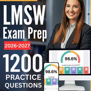 LMSW-examenvoorbereiding: ultieme studiegids + online examensimulator, 8 oefentoetsen, 1200 Qs | ASWB-gelicentieerd masterexamen maatschappelijk werker