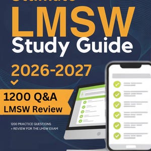 Guide d'étude LMSW : 1200 questions/réponses + Simulateur d'examen en ligne + Révision + Bonus | Examen de maître travailleur social agréé ASWB