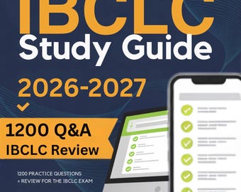 Guide d'étude IBCLC : 1200 questions/réponses + Simulateur d'examen en ligne + Révision + Bonus | Examen de consultante en lactation certifiée par l'IBLCE International Board