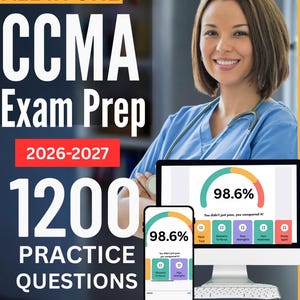 CCMA Exam Prep: Ultimativer Studienführer + Online-Prüfungs-Simulator, 8 Übungstests, 1200QS | NHA zertifizierte Prüfung zum Klinischen Arzt