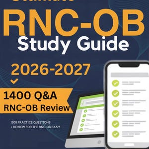 RNC-OB Study Guide: 1400 Q&A + Online Exam Simulator + Review + Bonus | NCC Inpatient Obstetric Nursing Exam