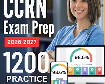 CCRN Exam Prep: Ultimate  Study Guide + Online Exam Simulator, 8 Practice Tests, 1200Qs | AACN Critical Care Registered Nurse Exam
