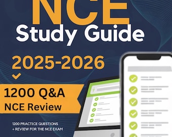 NCE Study Guide: 1200 Q&A + Online Exam Simulator + Review + Bonus | NBCC National Counselor Examination Exam