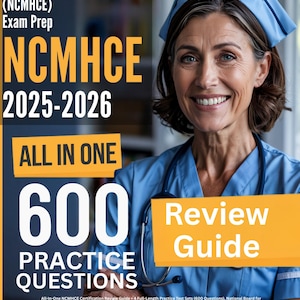 Guida allo studio NCMHCE: Guida completa alla revisione NCMHCE + 4 test pratici (600 domande), revisione dell'esame nazionale di consulenza clinica per la salute mentale NBCC