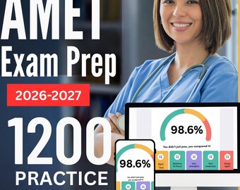 AMET Exam Prep: Ultimate  Study Guide + Online Exam Simulator, 12 Practice Tests, 1200Qs | NREMT Advanced Emergency Medical Technician Exam