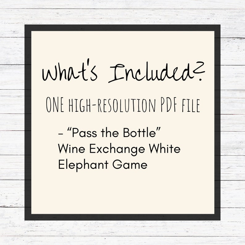 Pass the Bottle Friendsmas Game for Wine Exchange White Etsy