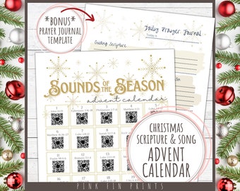 Advent Calendar for Adults, Nativity Advent Reading Plan and Christmas Playlist, Daily Devotional for Advent, Musical Advent Calendar