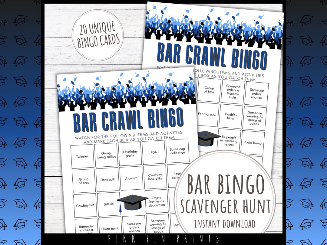 Bar Scavenger Hunt for Class of 2024 Graduation, Sorority Senior Bar