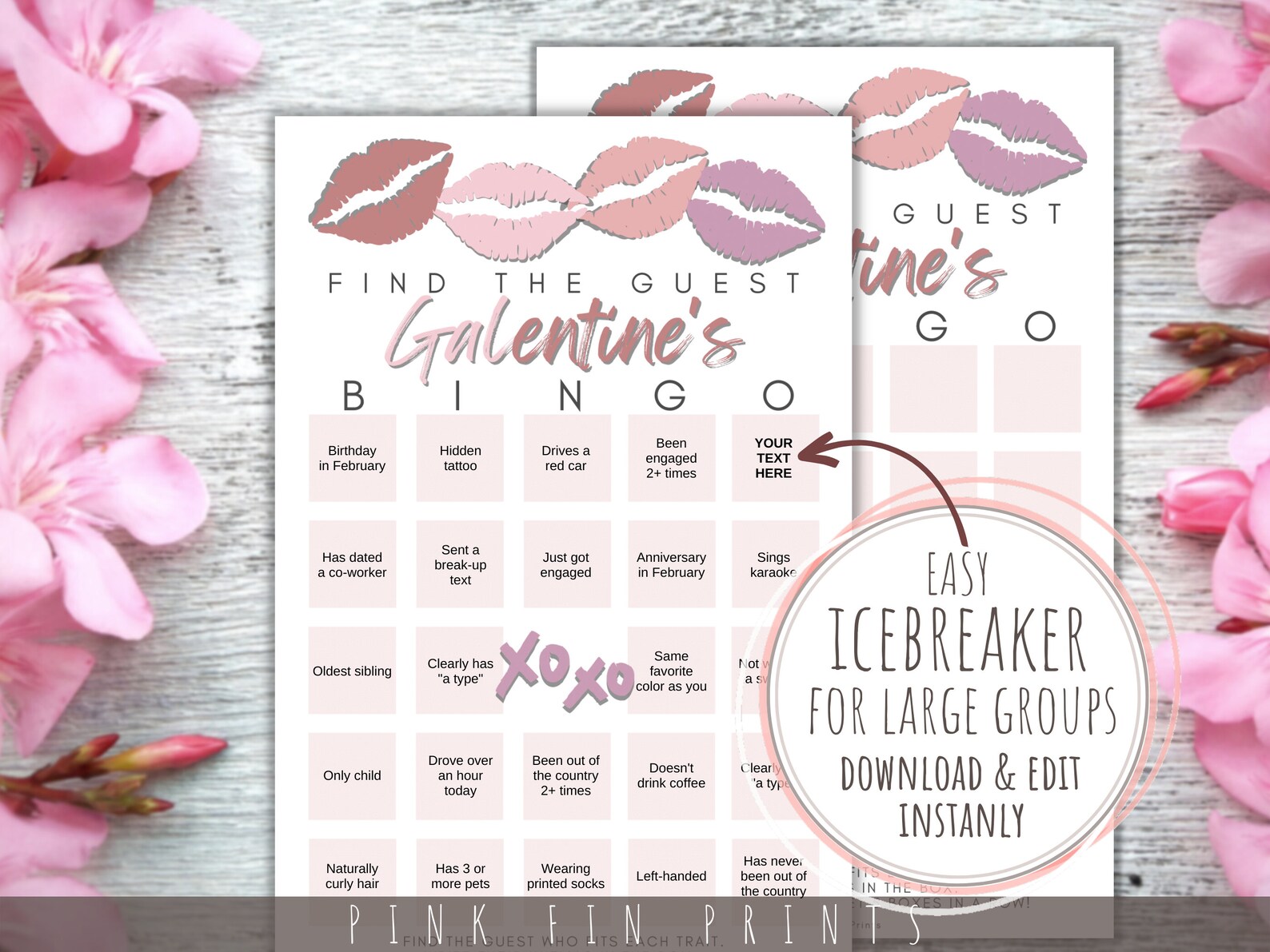 Galentine's Bingo Game for Girls Night Find the Guest - Etsy