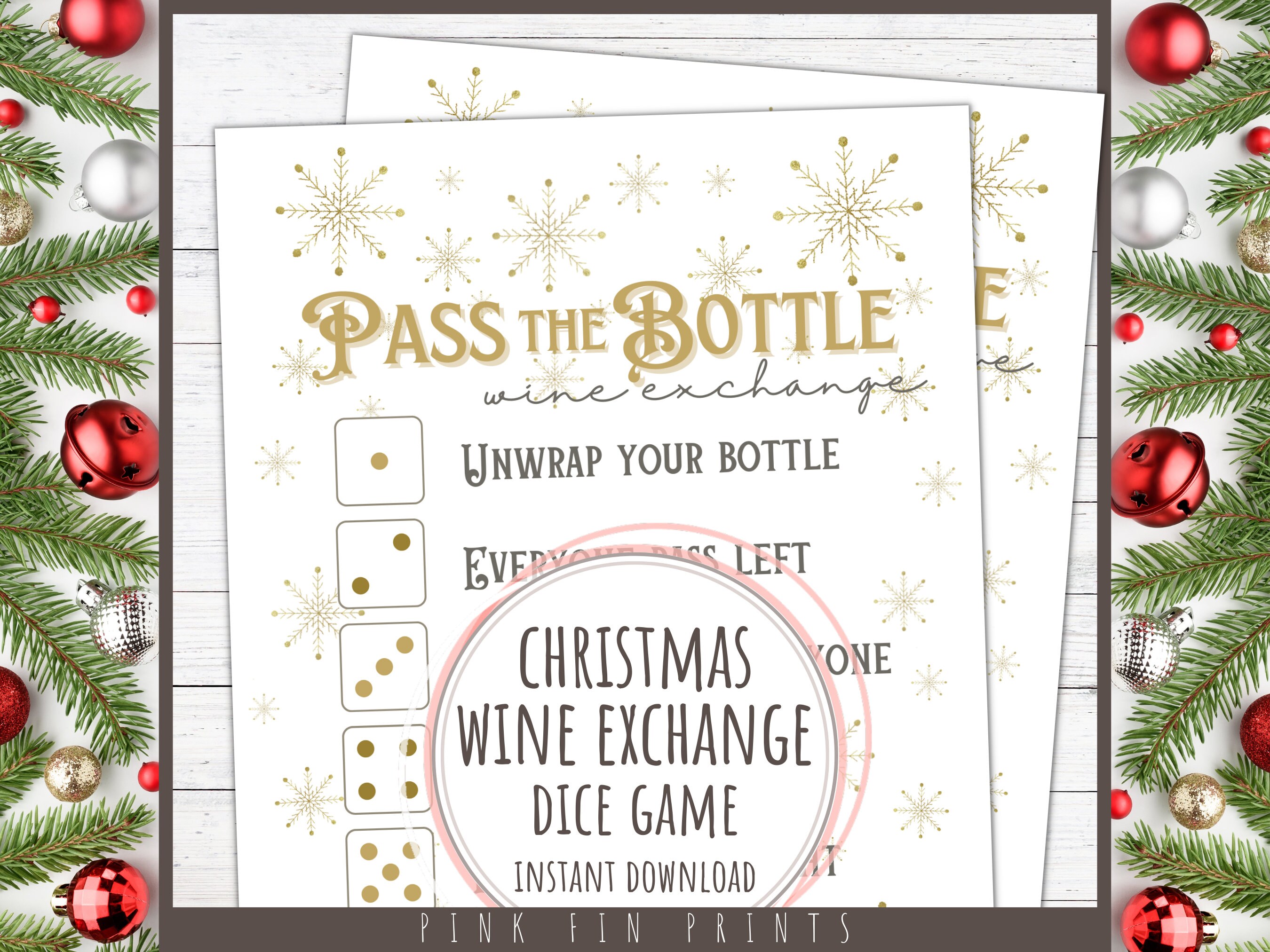 Christmas Wine Exchange Game Adult Christmas Gift Exchange Etsy