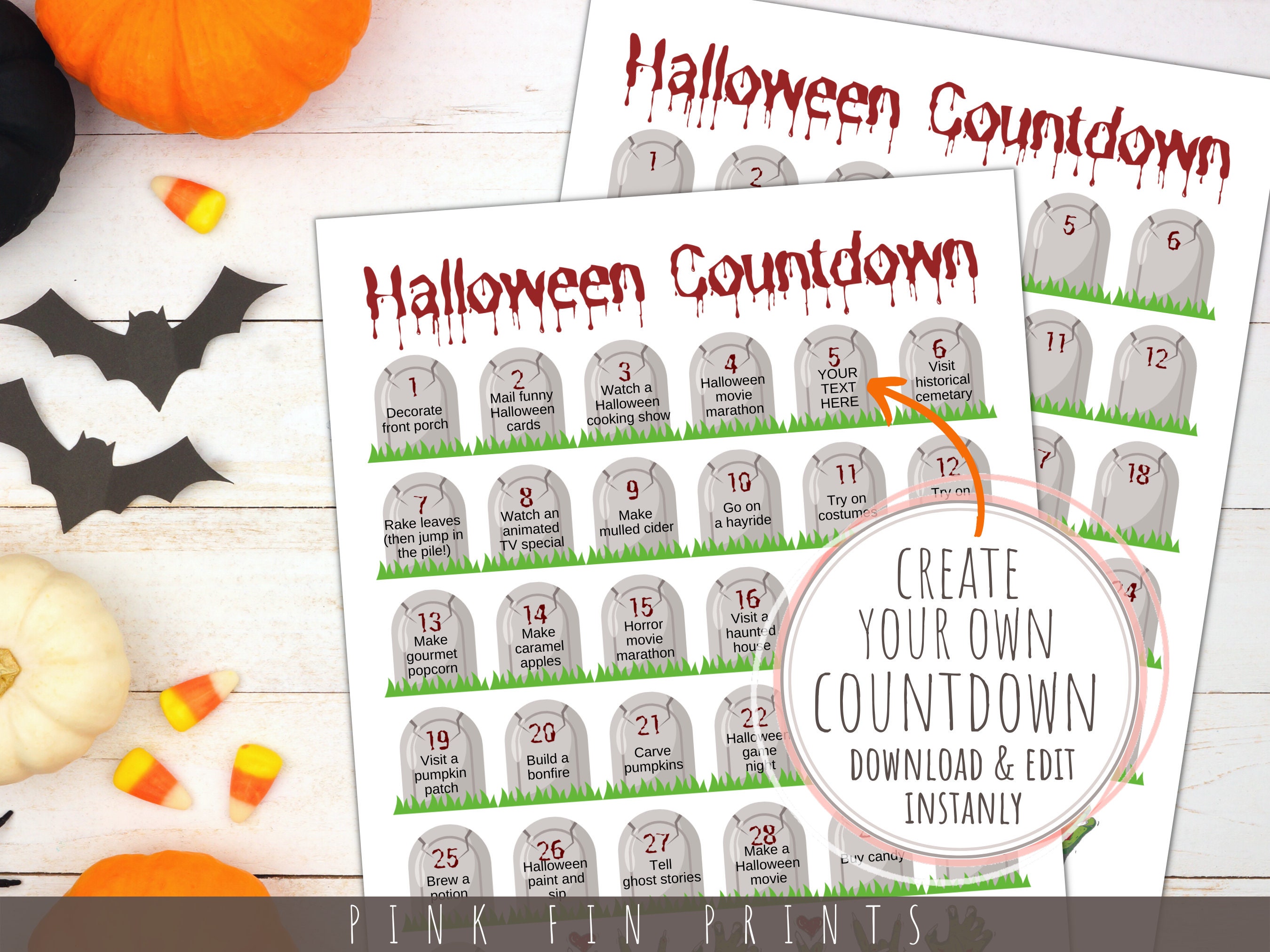 Halloween Advent Calendar for Adults Halloween Countdown Etsy